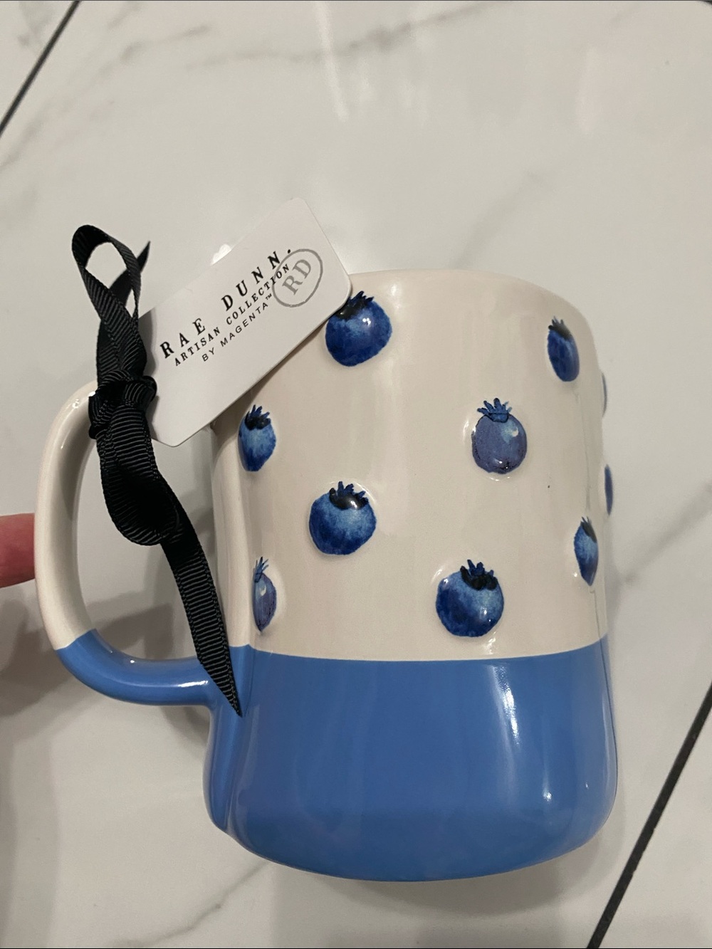 Rae Dunn blueberry fruit coffee mug cup soup beverage